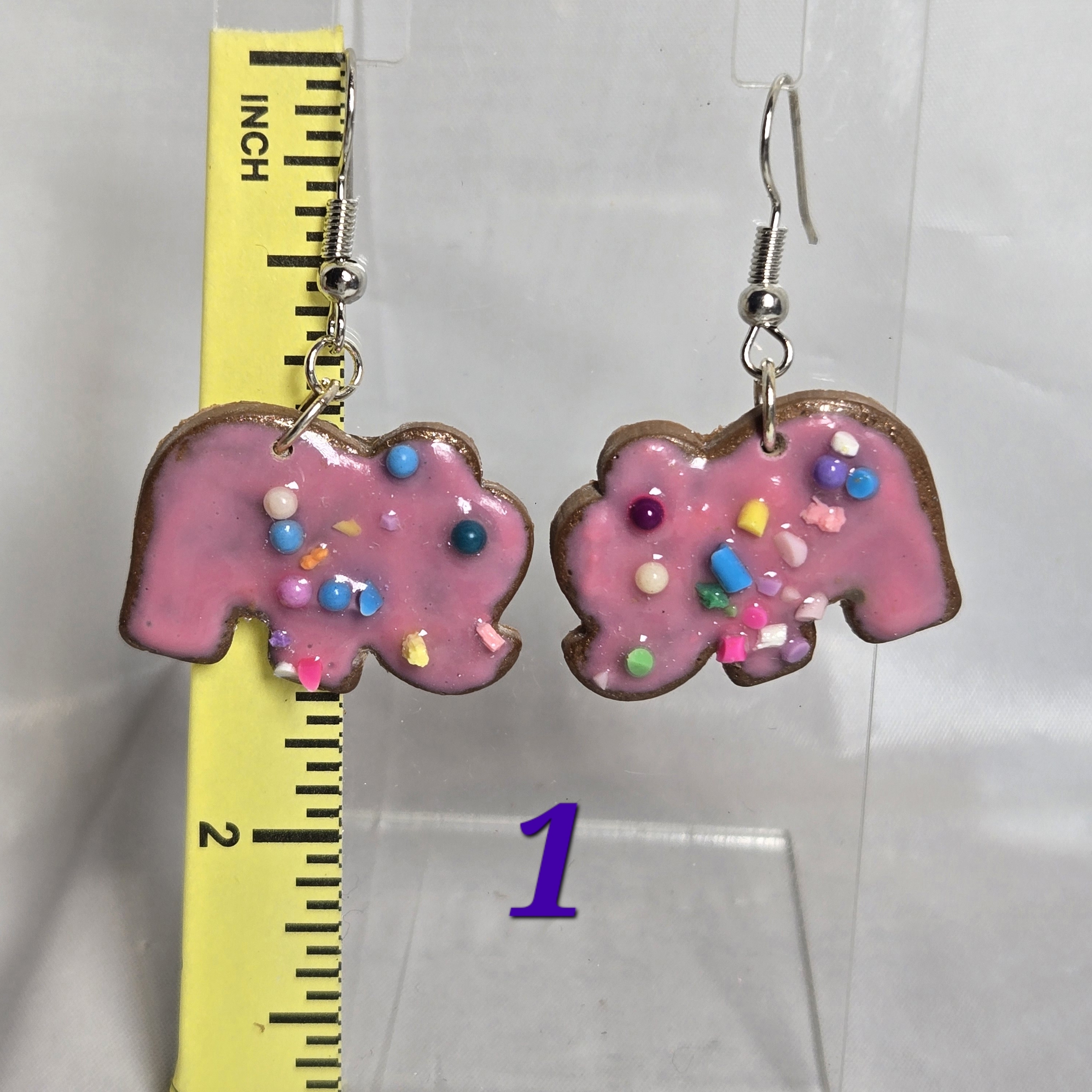 #224-235- Charming Animal Cracker Earrings With Sprinkles